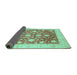 Sideview of Oriental Turquoise Traditional Rug, abs3831turq