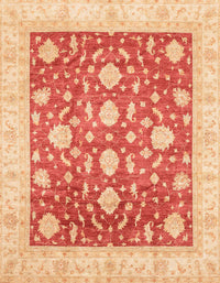 Machine Washable Abstract Fire Red Rug, wshabs3831