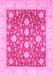 Machine Washable Oriental Pink Traditional Rug, wshabs3831pnk