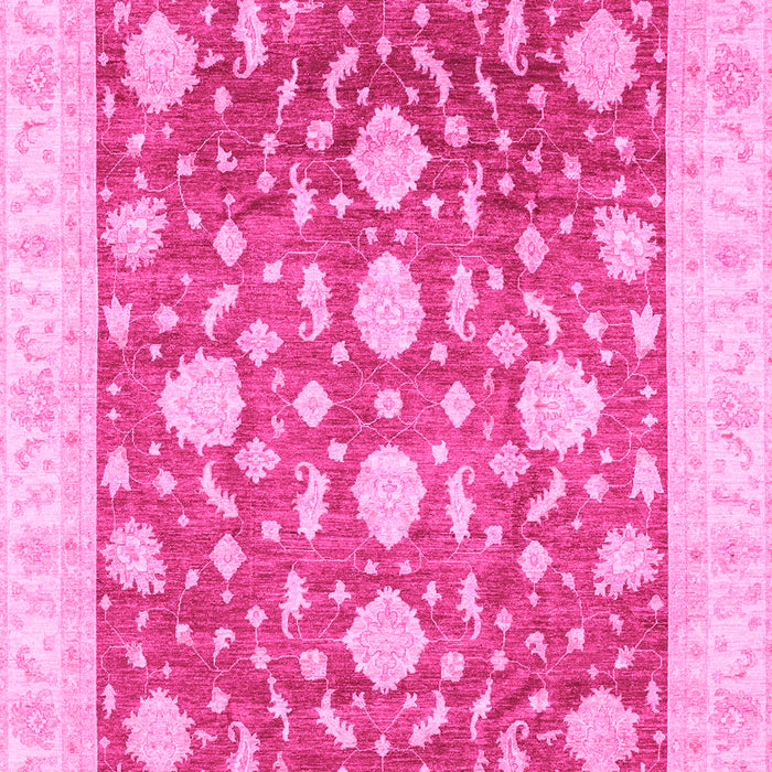 Machine Washable Oriental Pink Traditional Rug, wshabs3831pnk