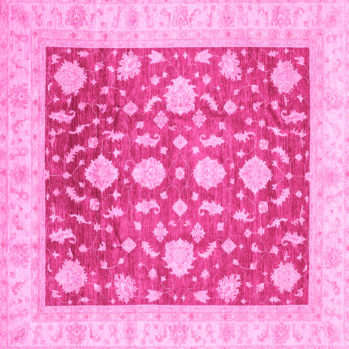Square Oriental Pink Traditional Rug, abs3831pnk