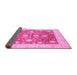 Sideview of Oriental Pink Traditional Rug, abs3831pnk