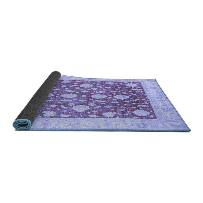 Sideview of Oriental Blue Traditional Rug, abs3831blu
