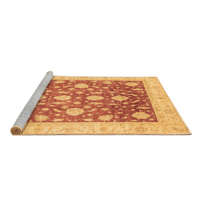 Sideview of Machine Washable Oriental Brown Traditional Rug, wshabs3831brn