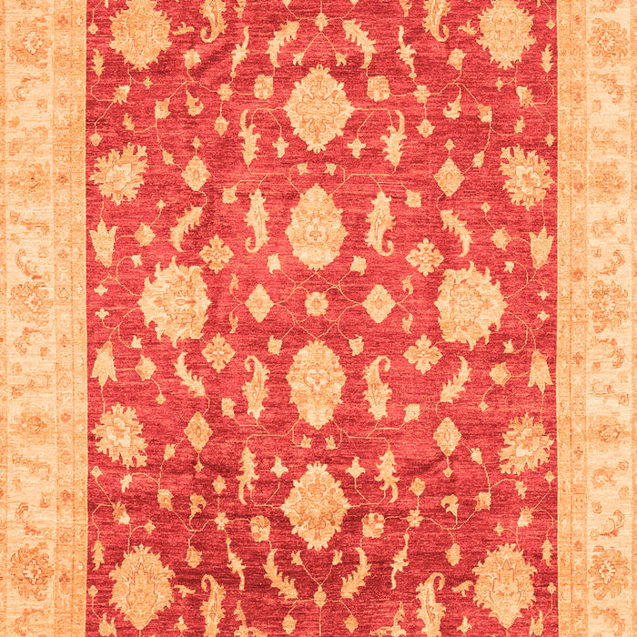 Machine Washable Oriental Orange Traditional Area Rugs, wshabs3831org