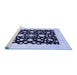 Sideview of Machine Washable Oriental Blue Traditional Rug, wshabs3832blu