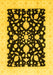 Oriental Yellow Traditional Rug, abs3832yw