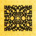 Square Oriental Yellow Traditional Rug, abs3832yw