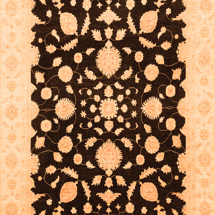 Machine Washable Oriental Orange Traditional Area Rugs, wshabs3832org