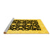 Sideview of Machine Washable Oriental Yellow Traditional Rug, wshabs3832yw