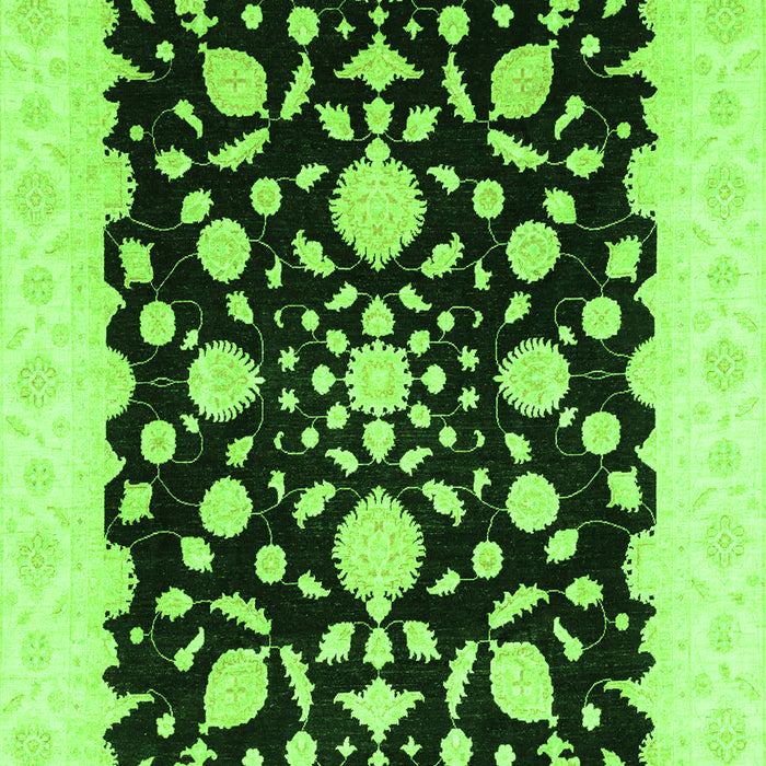Machine Washable Oriental Green Traditional Area Rugs, wshabs3832grn