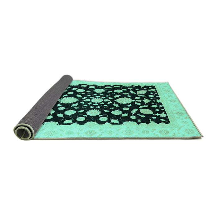 Sideview of Oriental Turquoise Traditional Rug, abs3832turq