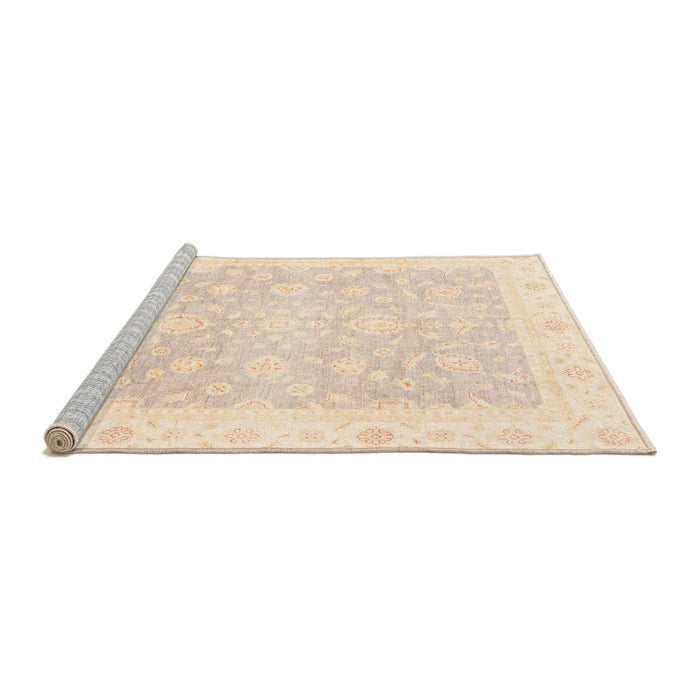 Sideview of Machine Washable Abstract Pastel Orange Rug, wshabs3833