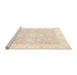 Sideview of Machine Washable Abstract Pastel Orange Rug, wshabs3833