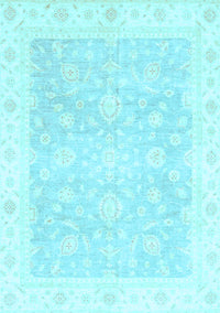 Oriental Light Blue Traditional Rug, abs3833lblu