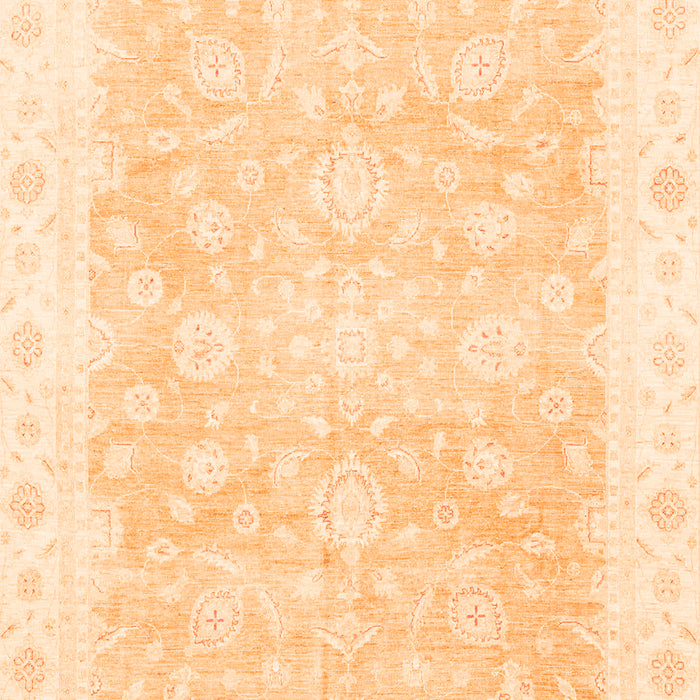 Machine Washable Oriental Orange Traditional Area Rugs, wshabs3833org