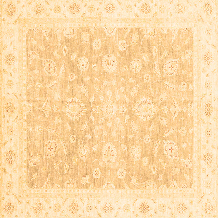 Square Oriental Brown Traditional Rug, abs3833brn