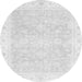 Round Oriental Gray Traditional Rug, abs3833gry