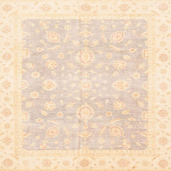 Square Machine Washable Abstract Pastel Orange Rug, wshabs3833