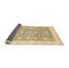 Sideview of Abstract Brown Gold Oriental Rug, abs3834