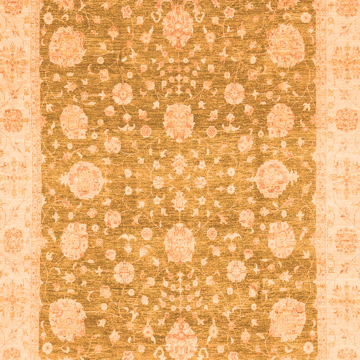 Machine Washable Oriental Orange Traditional Area Rugs, wshabs3834org