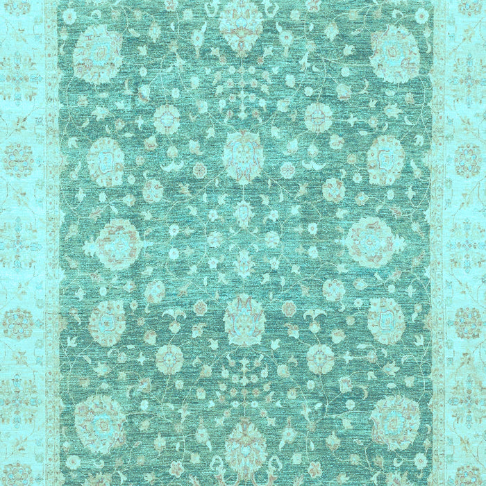 Machine Washable Oriental Light Blue Traditional Rug, wshabs3834lblu
