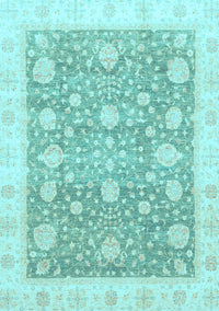 Oriental Light Blue Traditional Rug, abs3834lblu