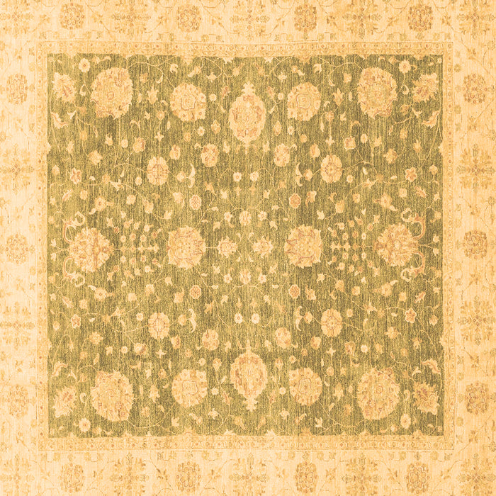 Square Oriental Brown Traditional Rug, abs3834brn