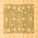 Square Oriental Brown Traditional Rug, abs3834brn