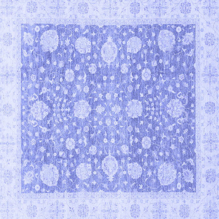 Square Oriental Blue Traditional Rug, abs3834blu