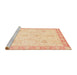 Sideview of Machine Washable Abstract Brown Gold Rug, wshabs3835