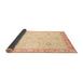 Sideview of Abstract Brown Gold Modern Rug, abs3835