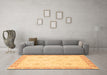 Machine Washable Abstract Brown Modern Rug in a Living Room,, wshabs3835brn