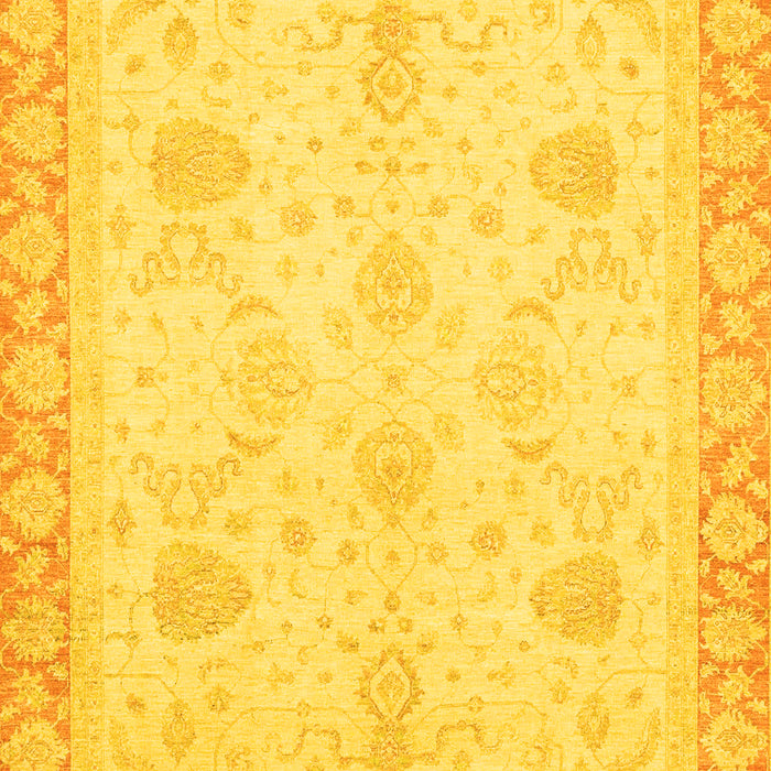 Machine Washable Abstract Yellow Modern Rug, wshabs3835yw