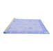 Sideview of Machine Washable Abstract Blue Modern Rug, wshabs3835blu