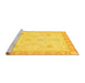 Sideview of Machine Washable Abstract Yellow Modern Rug, wshabs3835yw