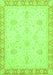 Machine Washable Abstract Green Modern Area Rugs, wshabs3835grn