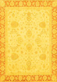 Abstract Yellow Modern Rug, abs3835yw