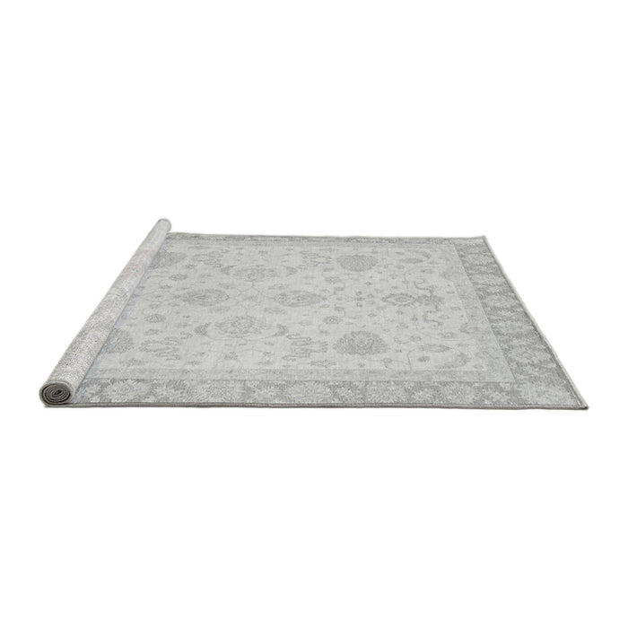 Sideview of Machine Washable Abstract Gray Modern Rug, wshabs3835gry