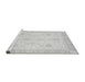 Sideview of Machine Washable Abstract Gray Modern Rug, wshabs3835gry