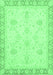 Machine Washable Abstract Emerald Green Modern Area Rugs, wshabs3835emgrn