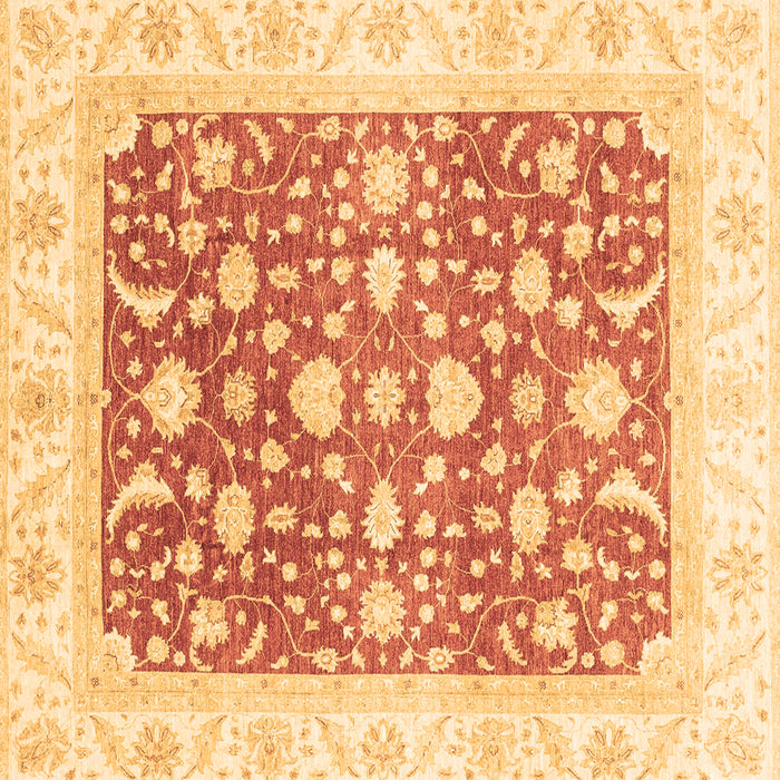 Square Abstract Brown Modern Rug, abs3836brn