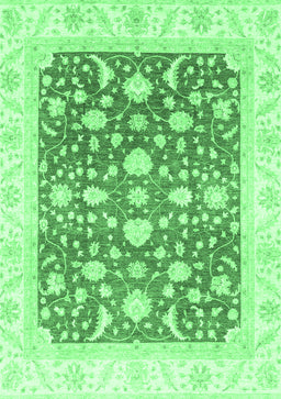 Abstract Emerald Green Modern Rug, abs3836emgrn