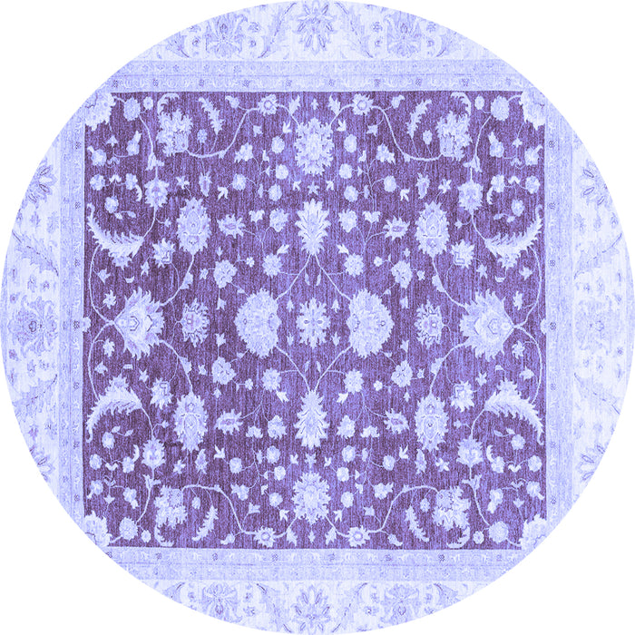 Round Machine Washable Abstract Blue Modern Rug, wshabs3836blu