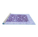 Sideview of Machine Washable Abstract Blue Modern Rug, wshabs3836blu