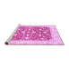 Sideview of Machine Washable Abstract Purple Modern Area Rugs, wshabs3836pur