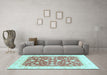 Machine Washable Abstract Light Blue Modern Rug in a Living Room, wshabs3836lblu