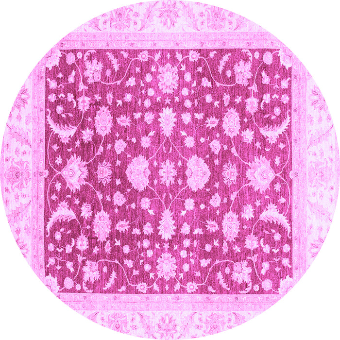 Round Machine Washable Abstract Purple Modern Area Rugs, wshabs3836pur