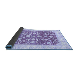 Sideview of Abstract Blue Modern Rug, abs3836blu