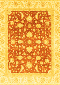 Abstract Yellow Modern Rug, abs3836yw